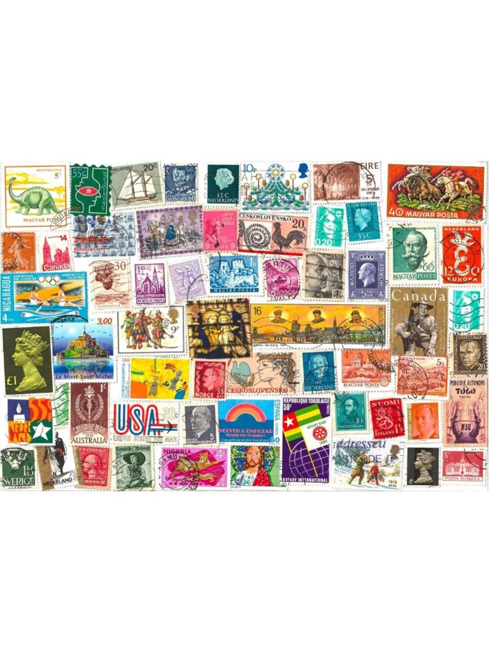 1000 Mixed World Postage Stamps - Used Philately Collection Off Paper